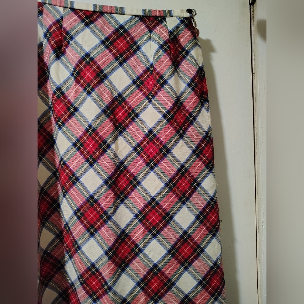 Pendleton Red and Blue Plaid Skirt